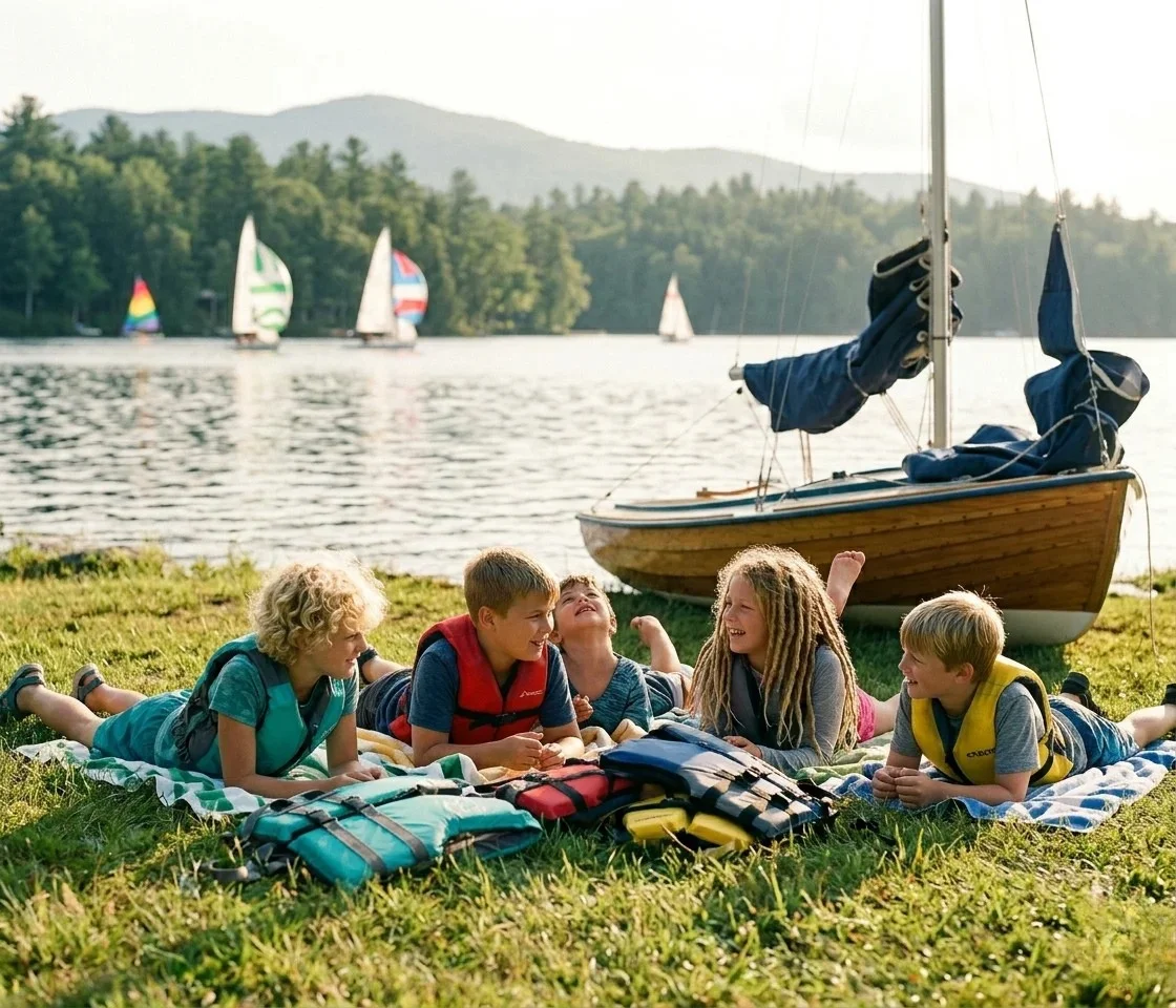 Patent żeglarski dla młodzieży - egzamin na jeziorze z instruktorem